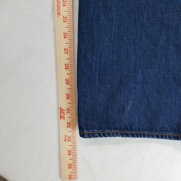 GAP Jeans Womens 14 Tall Blue Barrel High Rise Dark Rinse 100% Cotton - Picture 12 of 13